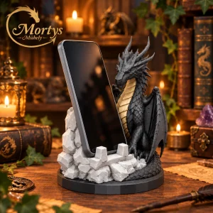 Mortys Sárkányos Telefontartó – 3D nyomtatott asztali tartó