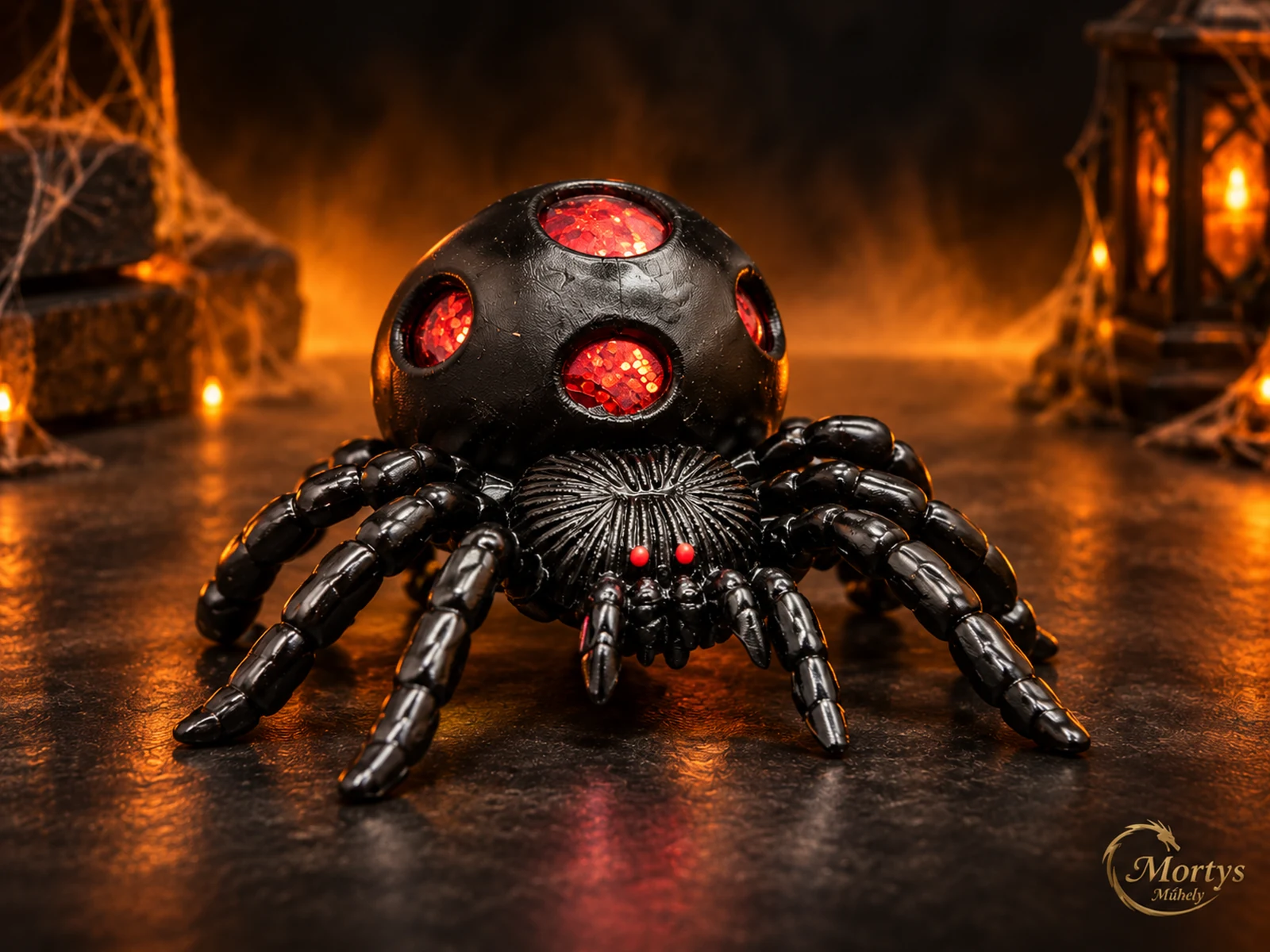Nyomogatható Halloween pók – Squeeze Spider - Image 5